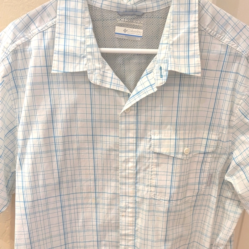 Columbia button up short sleeve men's shirt